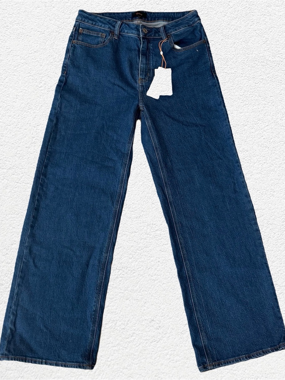 Quince Women's Dark Blue Wide Leg Jeans